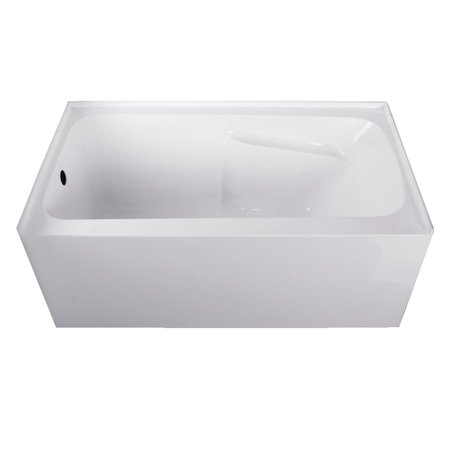Aqua Eden Alcove Bathtubs, 54 L, 30 W, White, Acrylic VTAP543023L